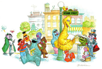 Sesame Street illustration by Joseph Mathieu, 1979
