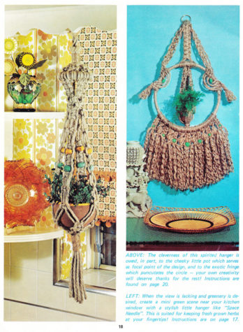 Macrame Hangers For Small Spaces 1975