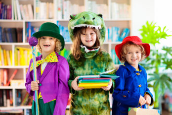 Kids,In,Book,Character,Costume.,School,Dress,Up,Party.,English