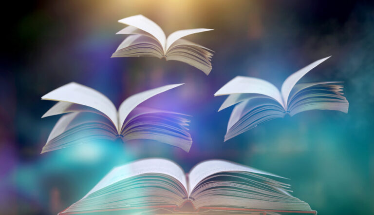 A,Fancy,Book,Concept,Page,That,Flew,Out,Of,The