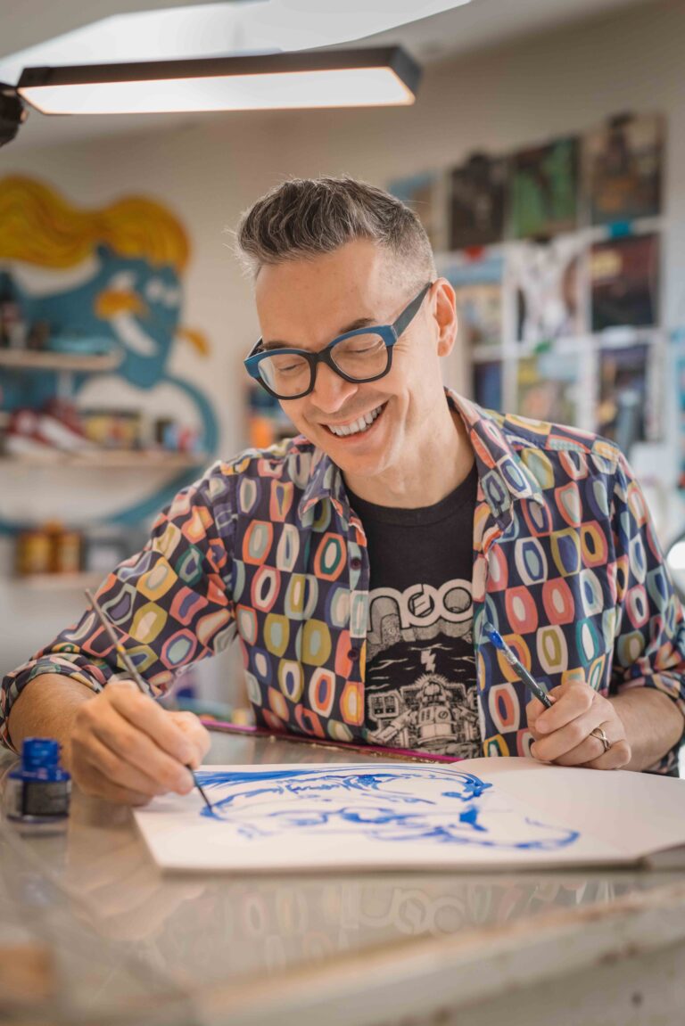 Dave Hackett in studio