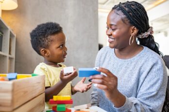 A,Cute,Little,African,Child,Plays,With,Colorful,Didactic,Educational